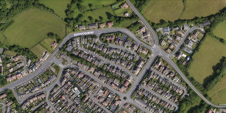 Street map view around Redwood Drive in Maltby, Rotherham, with local roads and nearby green space